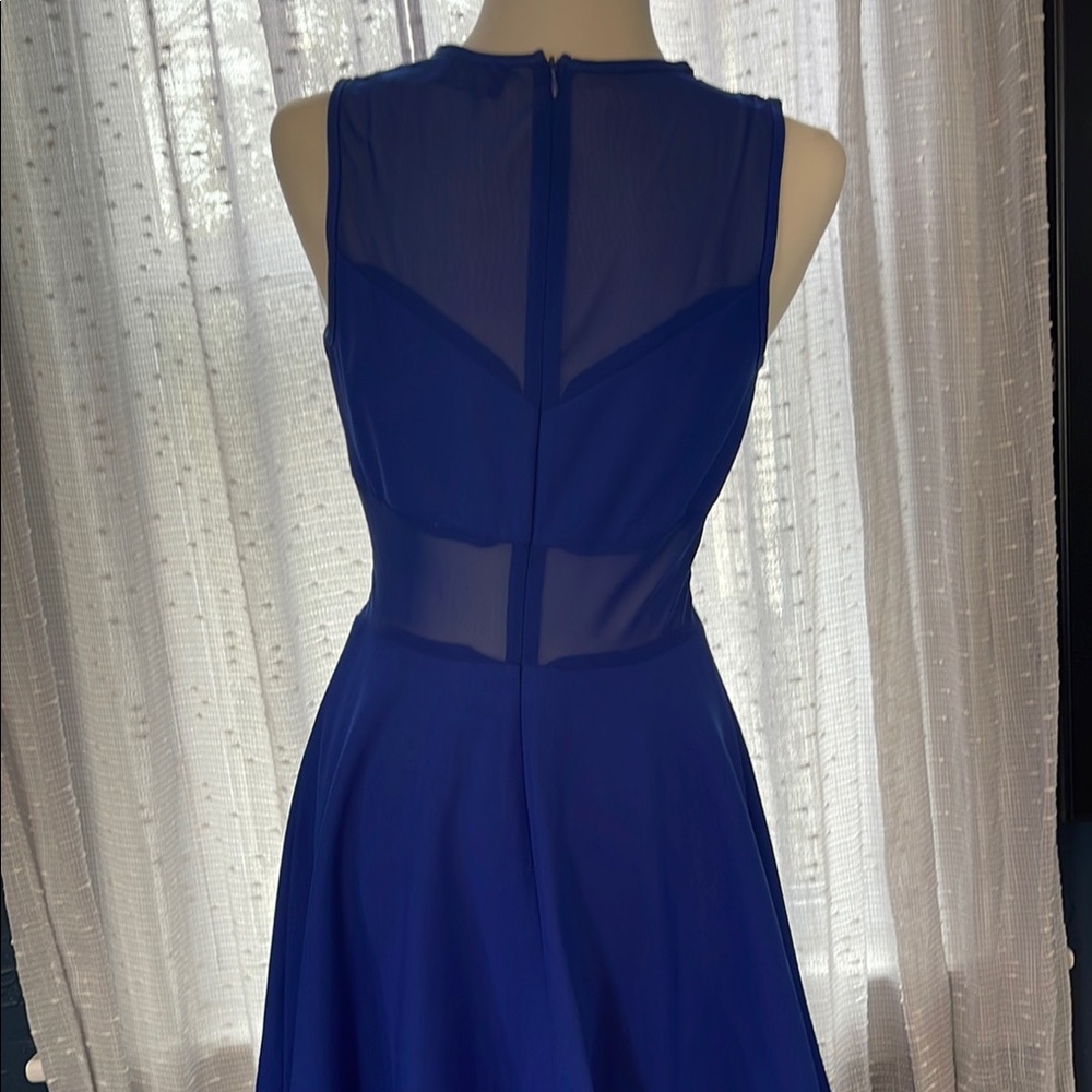 Chic Blue Mini Dress - Picture 2 of 5